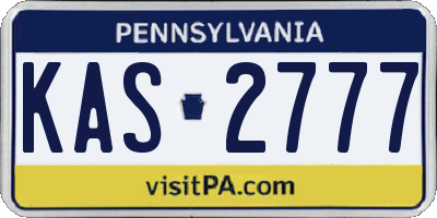 PA license plate KAS2777