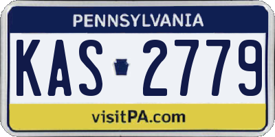 PA license plate KAS2779
