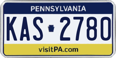 PA license plate KAS2780
