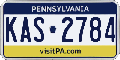 PA license plate KAS2784