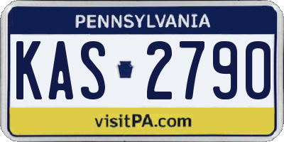 PA license plate KAS2790