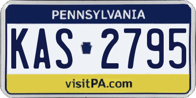 PA license plate KAS2795
