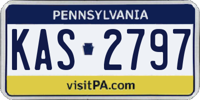 PA license plate KAS2797
