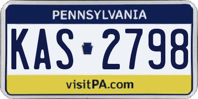PA license plate KAS2798