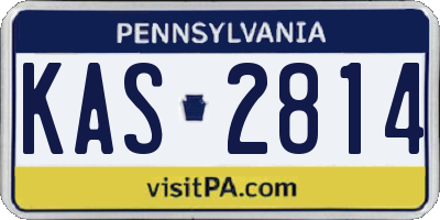 PA license plate KAS2814
