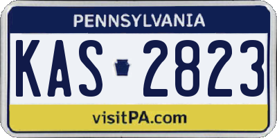 PA license plate KAS2823