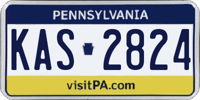 PA license plate KAS2824