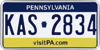 PA license plate KAS2834
