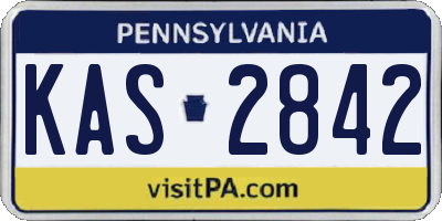 PA license plate KAS2842
