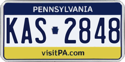 PA license plate KAS2848
