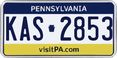 PA license plate KAS2853