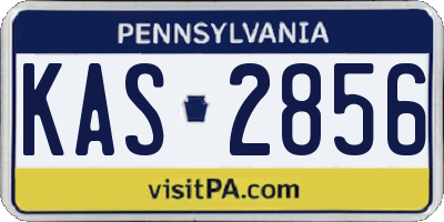 PA license plate KAS2856