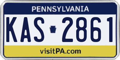 PA license plate KAS2861