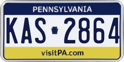 PA license plate KAS2864