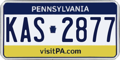 PA license plate KAS2877