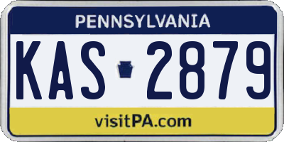 PA license plate KAS2879