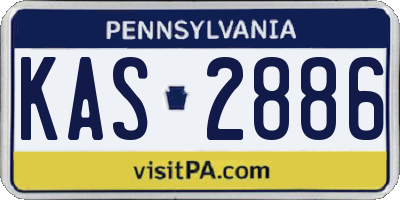PA license plate KAS2886
