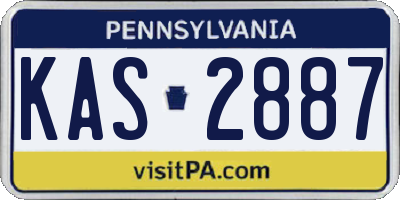 PA license plate KAS2887