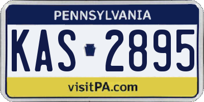 PA license plate KAS2895