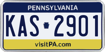 PA license plate KAS2901