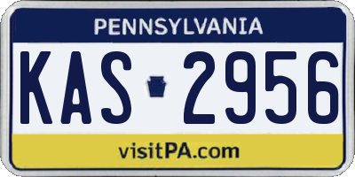 PA license plate KAS2956