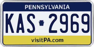 PA license plate KAS2969