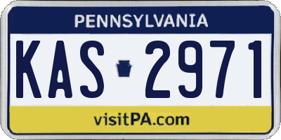 PA license plate KAS2971