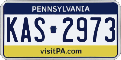 PA license plate KAS2973