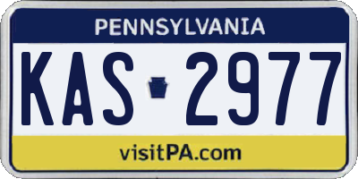 PA license plate KAS2977