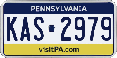 PA license plate KAS2979