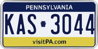 PA license plate KAS3044