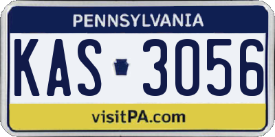 PA license plate KAS3056