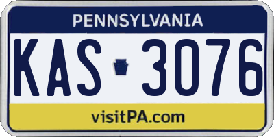 PA license plate KAS3076