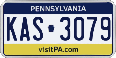 PA license plate KAS3079