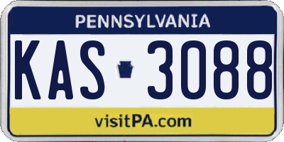 PA license plate KAS3088