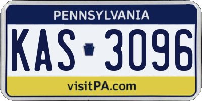 PA license plate KAS3096