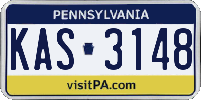 PA license plate KAS3148