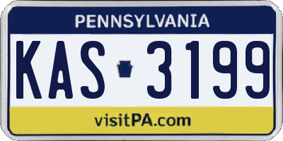 PA license plate KAS3199