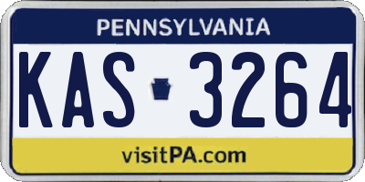 PA license plate KAS3264