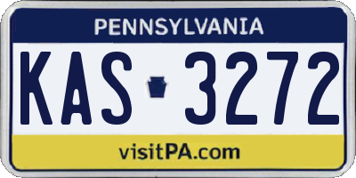 PA license plate KAS3272