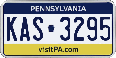 PA license plate KAS3295
