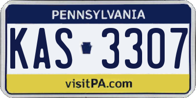 PA license plate KAS3307