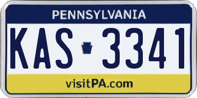 PA license plate KAS3341