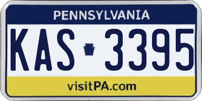 PA license plate KAS3395