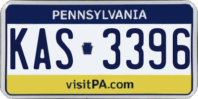 PA license plate KAS3396