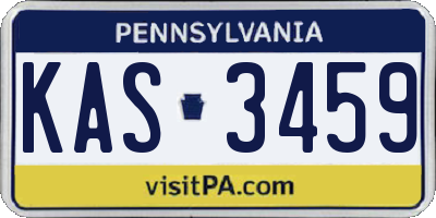 PA license plate KAS3459