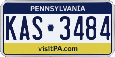 PA license plate KAS3484