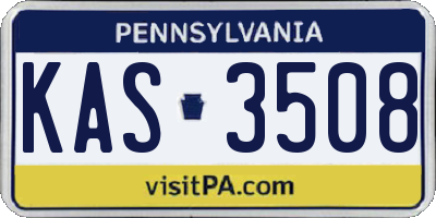 PA license plate KAS3508