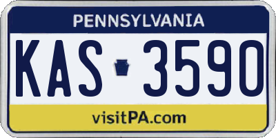 PA license plate KAS3590