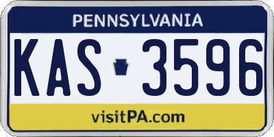 PA license plate KAS3596